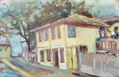 Paul Verona, Stradă din Mangalia, 1935, ulei pe carton
