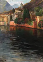 Vedere din Amalfi by Imre Gergely, ulei pe pânză, sold Sep 2024
