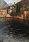 Imre Gergely, Vedere din Amalfi, ulei pe pânză