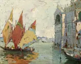 Rudolf Négely, Vele la Veneția, 1929, ulei pe pânză
