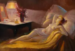Samuel Bogdanovici, Intimitate, ulei pe carton