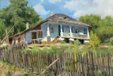 Alexandru Moscu, Casă la Văratec, ulei pe carton