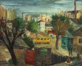 Dumitru Dimitriu Nicolaide, Colț de București, 1943, ulei pe carton