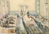 Internat by Rudolf Schweitzer–Cumpăna, acuarelă și creion pe hârtie, sold Sep 2024