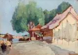 Stavru Tarasov, Cherhana în Deltă, ulei pe carton