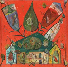 Casa by Ștefan Pelmuș, 1998, ulei pe pânză, sold Sep 2024