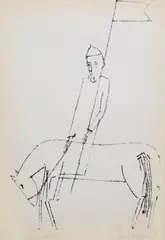 Mesager by Sorin Ilfoveanu, 1977, litografie, sold Jul 2024