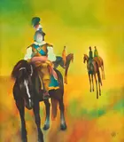 Harry Guttman, Cavalerul tristei figuri, 1977, ulei pe pânză