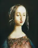 Georges Mazilu, Femme à la coiffe trasée, ulei pe pânză