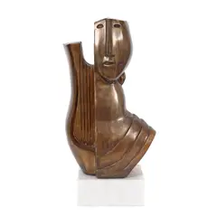 Muzica (Euterpe) by Ion Irimescu, bronz, offered Jul 2024
