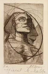 Sfinxul by Marcel Chirnoagă, acvaforte și acvatintă, sold Jul 2024