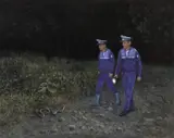 Serban Savu, Patrula, 2020, ulei pe lemn