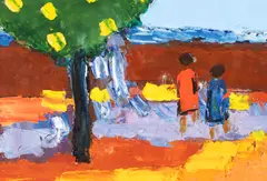 Orizont by Ion Mirea, ulei pe carton, sold Jul 2024