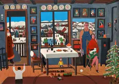 Petru Vintilă, Familie, 1974, ulei pe carton
