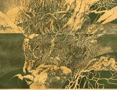 Nicolae Săftoiu, Rădăcini, 1979, litografie