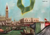 Marian Condruz, Veneția, ulei pe serigrafie pe pânză