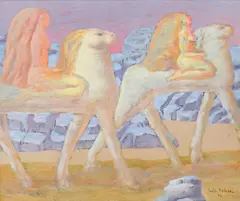 Sabin Bălașa, Amazoane, 1976, ulei pe pânză