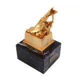 San Narciso de Las Moscas by Salvador Dalí, bronz placat cu aur, sold Jul 2024
