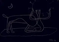 Mihai Rusu, Soarele și luna, 1992, cromolitografie