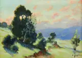 Peisaj de vară by Constantin Isachie Popescu, ulei pe carton, sold Jul 2024