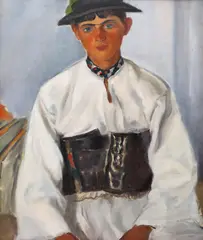 Ștefan Constantinescu, Fecior din Oaș, 1926, ulei pe pânză lipită pe carton