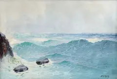 Marea învolburată by Dimitrie Florian, ulei pe pânză, sold Jul 2024