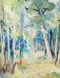 Luminiș by Constantin Piliuță, anii '50, ulei pe carton, sold Jul 2024
