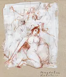 Magdalena Rădulescu, Dansatoare, guașă și laviu pe hârtie