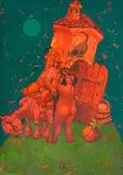 Idyll by Gancho Karabadzhakov, oil on canvas, sold Jun 2024