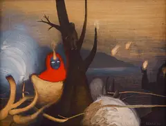 Nedko Solakov, Untitled - VII (Mysticism), 1988, oil paints on canvas