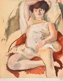 Jules Pascin, Model in the Studio, chromolithography