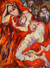 Daydreaming by Atanas Patsev, 1990, oil on canvas, sold Jun 2024