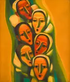 Toma Trifonovski, The choir, oil on canvas