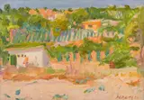 David Peretz, The colors of Provence, 1956, oil on canvas laid on cardboard