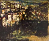 Ivan Hristov, View towards Veliko Tarnovo, 1979, oil paints on canvas