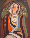 Hristo Todorov, Bulgarian woman (Bilyana), oil on canvas