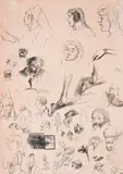 Vladimir Dimitrov-Maystora, The world of Maystora, ink on paper
