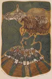Vasil Valchev, The legend of Tarnovgrad, lithography