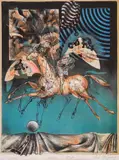 Lubomir Yordanov, Pegasus, 1970's, lithography
