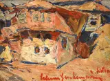Case din Salonic by Rudolf Schweitzer–Cumpăna, 1929-1930, ulei pe carton, sold Jun 2024