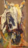 Cal în repaos by Rudolf Schweitzer–Cumpăna, anii '60, ulei pe carton, sold Jun 2024
