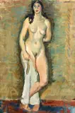 Iosif Iser, Baigneuză, 1933, guașă pe hârtie
