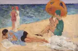 Nicolae Tonitza, După-amiază la plajă, 1925-1930, ulei pe carton