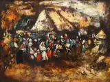 Gheorghe Vrăneanțu, Alai de nuntă, 1975, ulei pe pânză