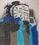 Madonă în albastru by Ion Alin Gheorghiu, 1988, ulei pe pânză, sold Jun 2024