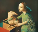 Georges Mazilu, Mascota, 2024, acrilic pe pânză