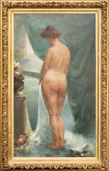 Baigneuza by Alexandru Romano, 1909, ulei pe pânză, sold Jun 2024