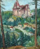 Marius Bunescu, Peisaj din Bran, 1930-1931, ulei pe placaj