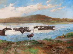 Tadeusz Ajdukiewicz, Pe malul apei, 1914, ulei pe pânză