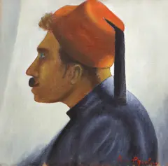 Alexandru Phoebus, Cap de turc, sfârșitul anilor '20, ulei pe pânză lipită pe lemn